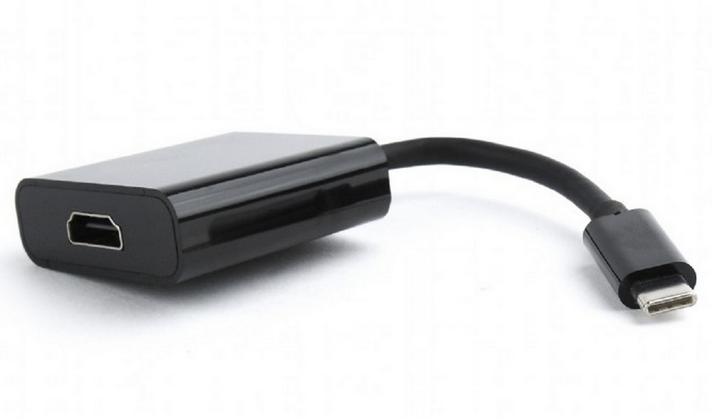 Видеоадаптер Cablexpert A-CM-HDMIF-01, Type-C - HDMI (F), 0,15м, Чёрный