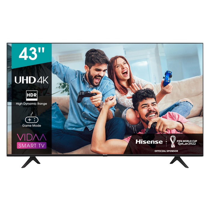 43" LED TV Hisense H43A7100F, Black (3840x2160 UHD, SMART TV, PCI 1500Hz, DVB-T/T2/C/S2)