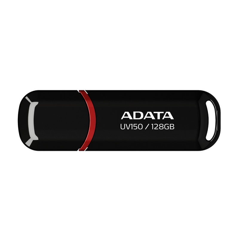 128GB  USB3.1 Flash Drive ADATA "UV150", Black, Plastic, Classic Cap (R/W:100/50MB/s)