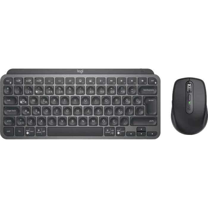 Wireless Keyboard & Mouse Logitech MX Keys Mini Combo, Compact, Quiet typing, Backlit, 4000dpi, 6 bu