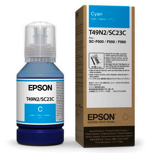 Контейнер с чернилами Epson T49N, 140мл, Голубой