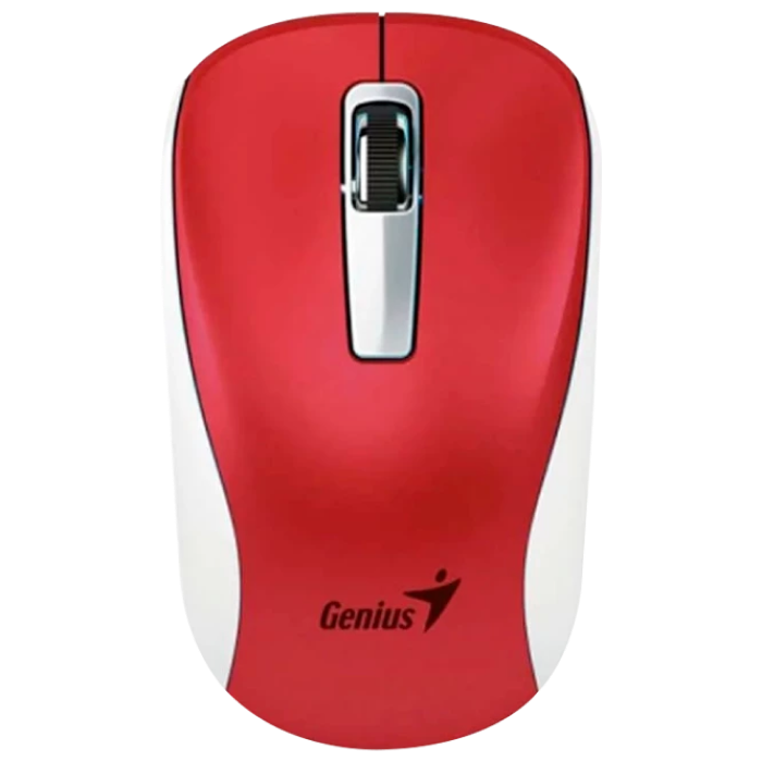 Wireless Mouse Genius NX-7010, Optical, 800-1600 dpi, 3 buttons, Ambidextrous, BlueEye, 1xAA, Red