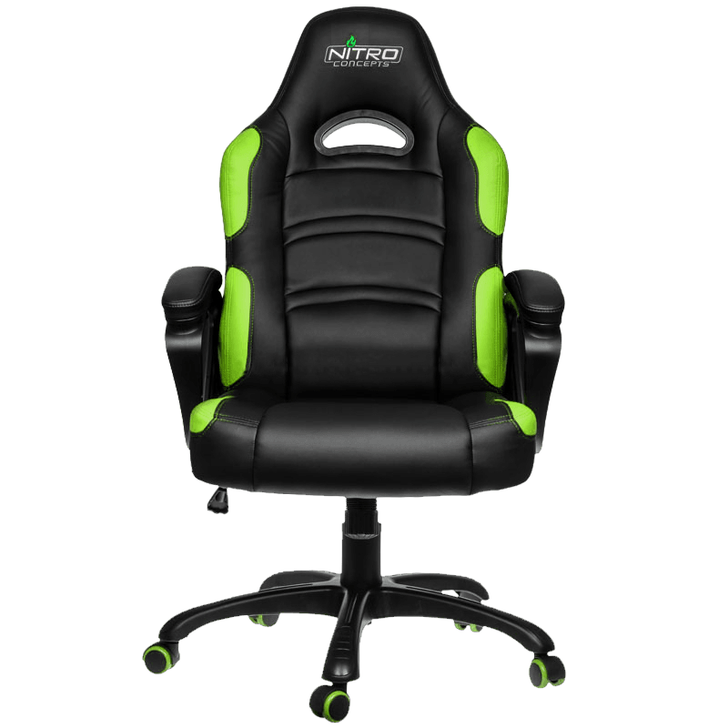 Игровое кресло Gamemax GCR07, Искусственная кожа, Черный/Зеленый