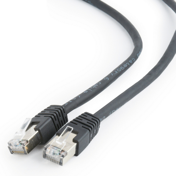 Patch Cord Cat.6/FTP,  0.5m, Black, PP6-0.5M/BK, Cablexpert