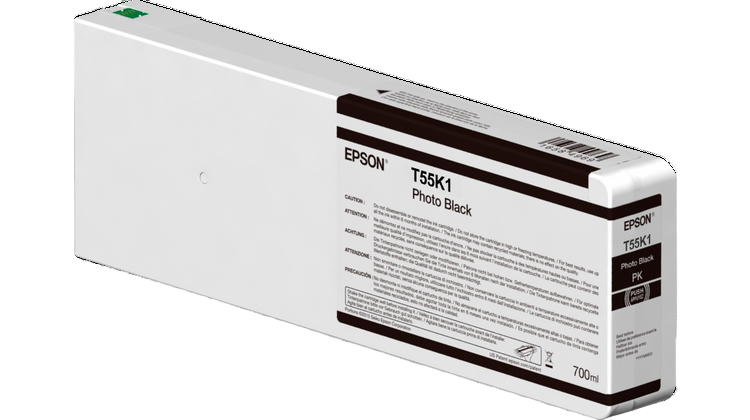 Картридж чернильный Epson Ink Cartridge T55K100 UltraChrome HDX/HD, Ph Black, 700мл, Черный Фото