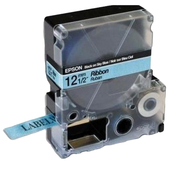 Cumpara  Cartușe de panglică pentru imprimarea autocolantelor - Tape Cartridge EPSON LK4LBK; 12mm/5m Satin Ri..