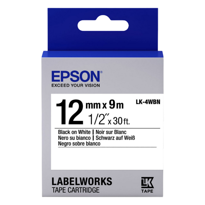 Cumpara  Cartușe de panglică pentru imprimarea autocolantelor - Tape Cartridge EPSON LK4SBE; 12mm/9m, Matte, ..