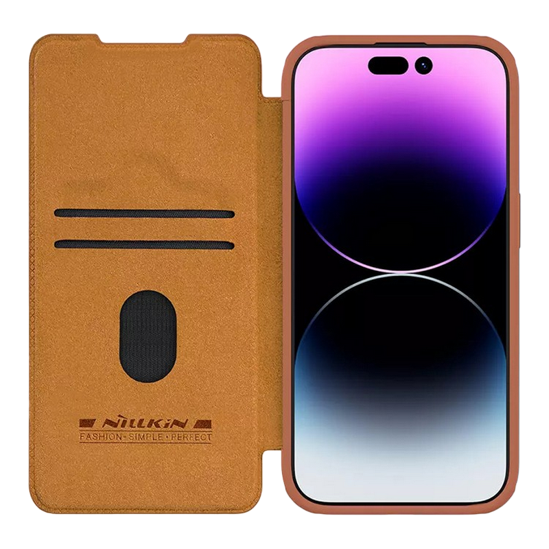 Nillkin Apple iPhone 15 Pro, Qin Pro Brown..