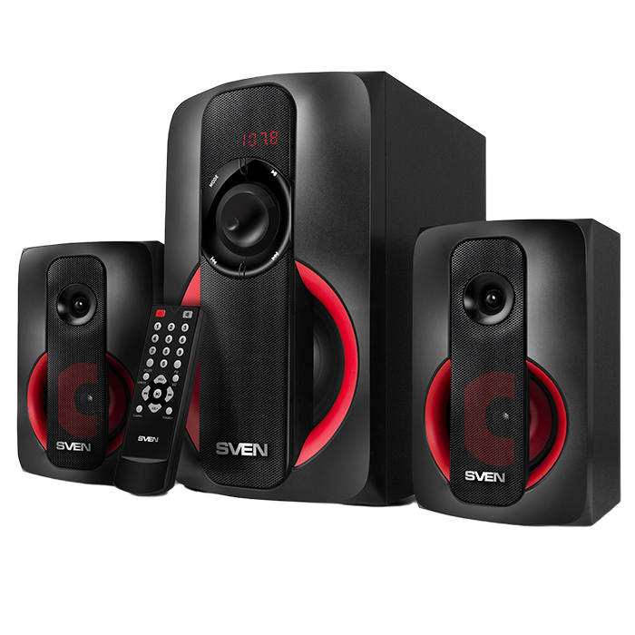 Speakers SVEN "MS-304" SD-card, USB, FM, remote control, Bluetooth, Black, 40w/20w + 2x10w/2.1