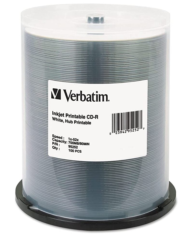 CD-R   Printable 100*Cake, Verbatim, 700MB, 5..