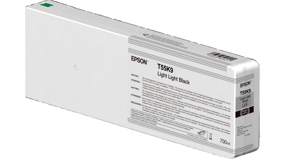 Ink Cartridge Epson T55K900 UltraChrome HDX/HD 700ml, Light Light Black/ C13T804900