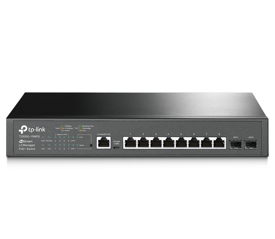 .8-port Gigabit  Managed PoE+ Switch, TP-LINK..