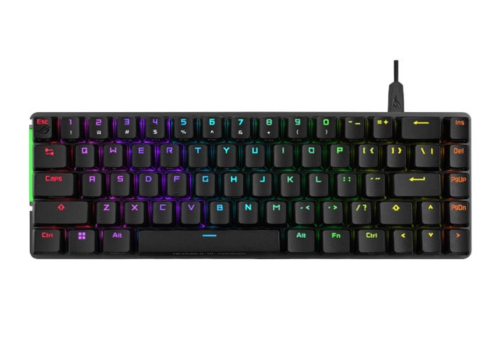 Gaming Keyboard Asus ROG Falchion Ace, Mechanical, 65% layout, ROG NX Red, PBT, RGB, Macro Keys, USB