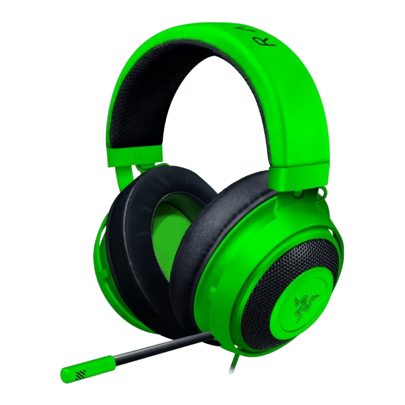 Игровые наушники / гарнитура RAZER Kraken, Проводной аналоговый, Зелёный