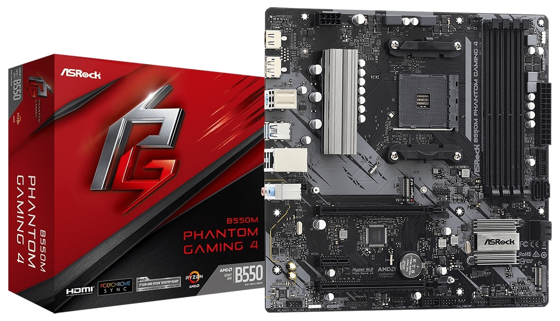 MB AM4 ASRock B550M PHANTOM GAMING 4  mATX..