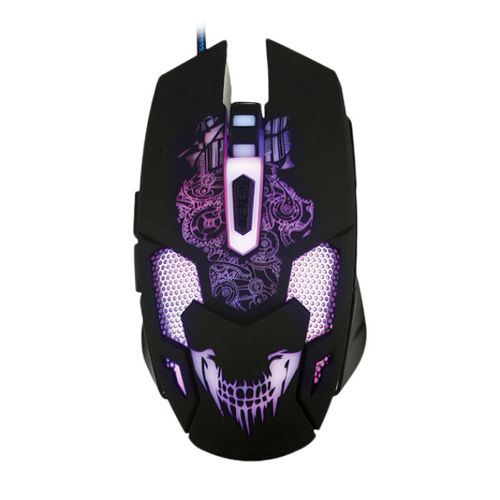 Gaming Mouse Qumo Annihilator, Optical, 1200-3200 dpi, 6 buttons, Soft Touch, 7 color backlight, USB