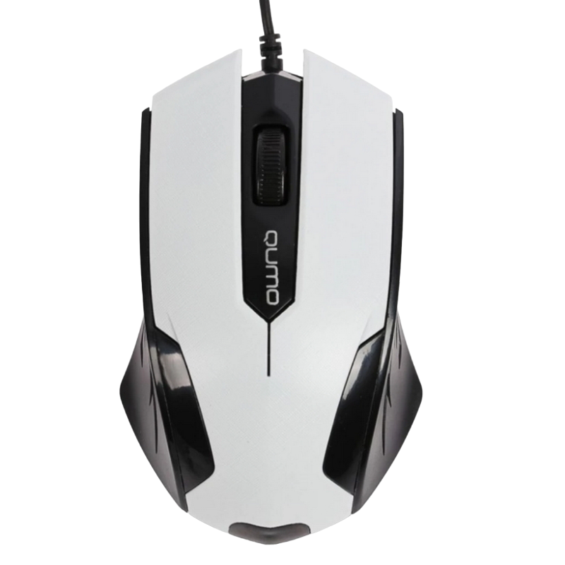 Mouse Qumo M14, Optical,1000 dpi, 3 buttons, Ambidextrous, White, USB