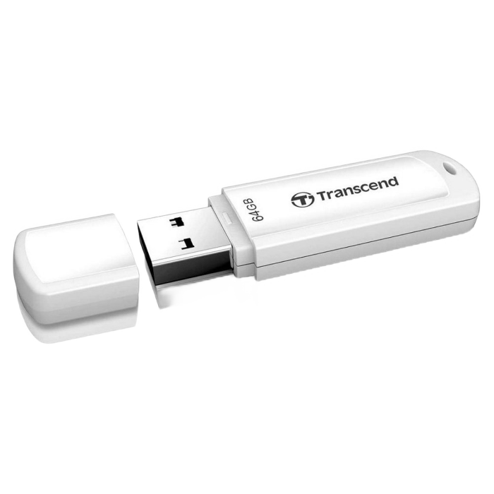 64GB USB2.0 Flash Drive Transcend "JetFlash  370", White, Classic Cap (R/W:20/10MB/s)