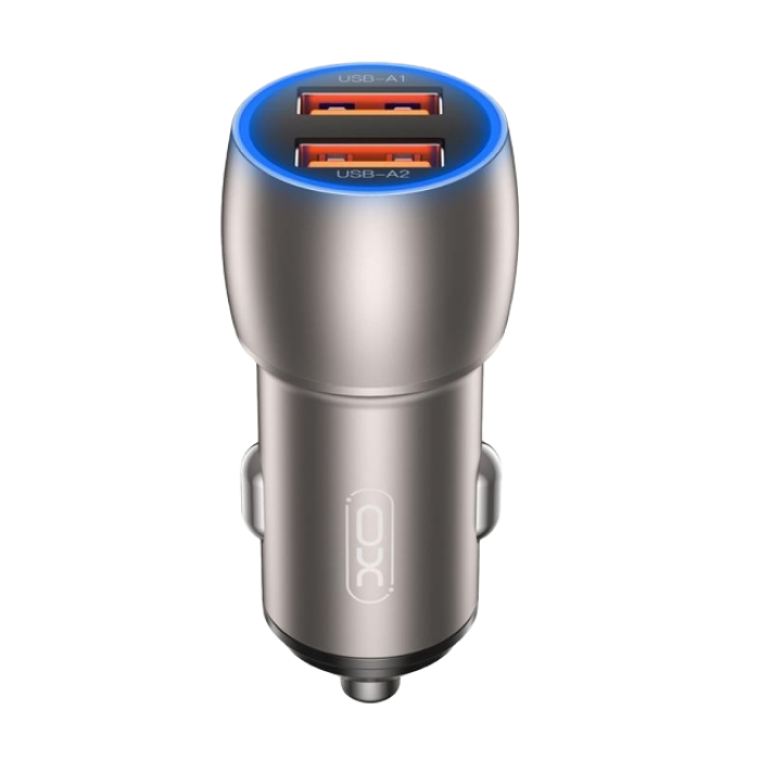 Car Charger XO, Metal PD+QC3.0, 36W, CC52, Gr..