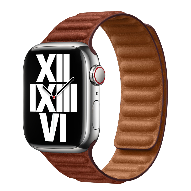 Strap Apple Watch 41mm Golden Brown Leather Link - M/L