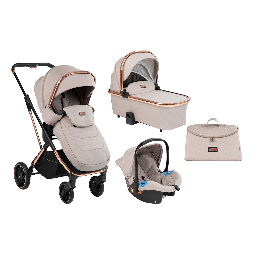 Stroller Kikka Boo 3 in 1 Angele, Chrome Beig..