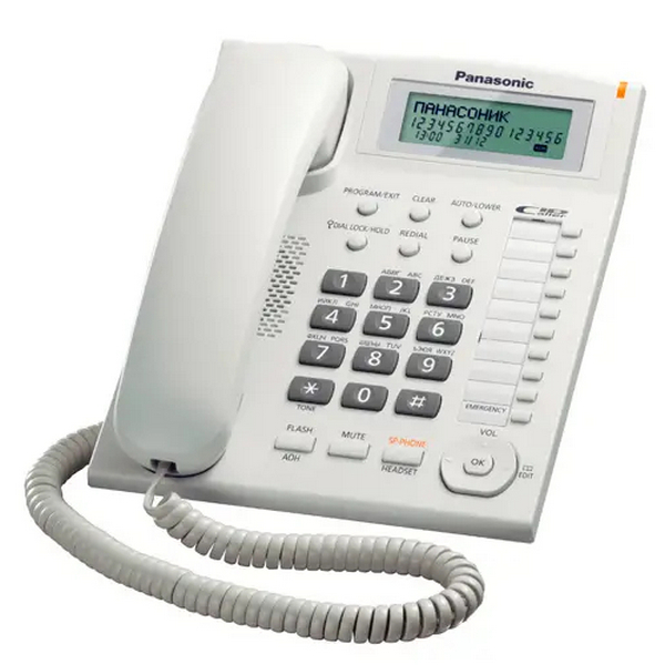 Telephone Panasonic KX-TS2388UAW, White, LCD,..