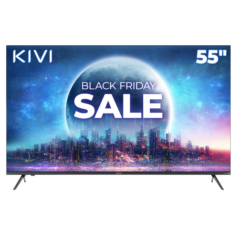 55" LED SMART TV KIVI 55U750NB, Real 4K, 3840x2160, Android TV, Black