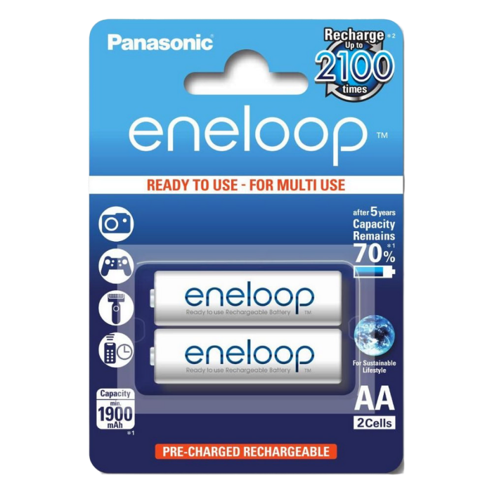 Cumpara  Батарейки - AA  Eneloop 1900mAh, Blister*2, Panasonic, BK..