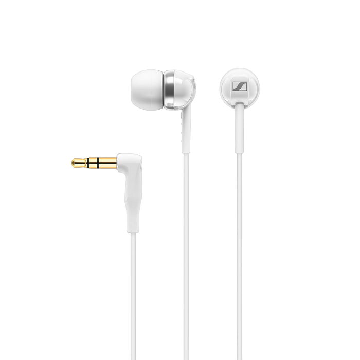 Earphones Sennheiser CX  100, White, 3pin 3.5mm mini-jack, 4 ear adapter: XS, S, M, L