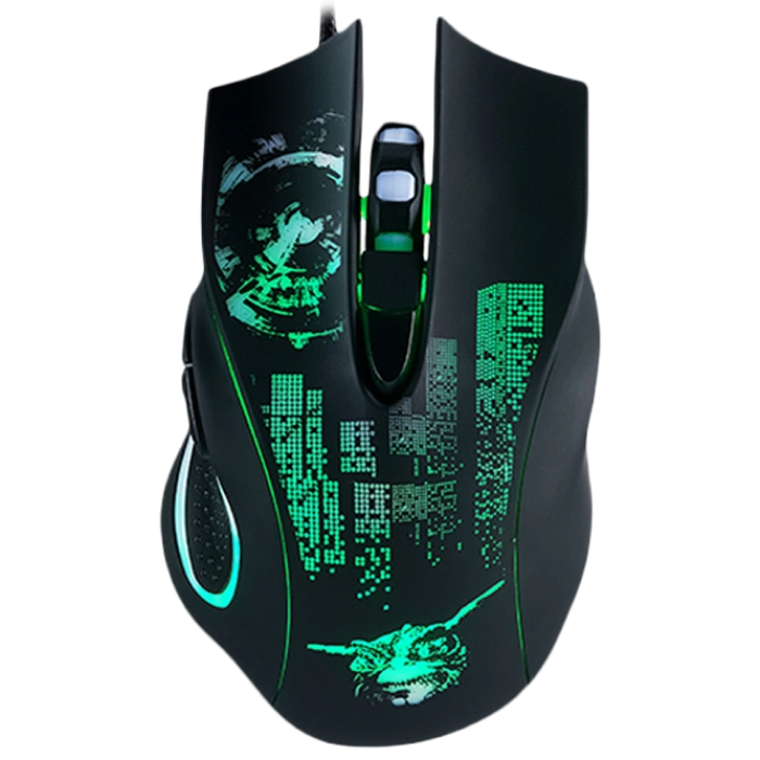 Gaming Mouse Qumo Gremlin, Optical,1200-3200 dpi, 6 buttons, Soft Touch, 4 color backlight, USB