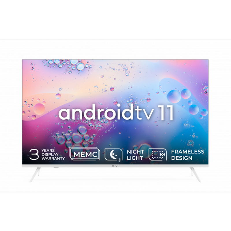 55" LED SMART TV KIVI 55U760QW, Real 4K, 3840x2160, Android TV, White