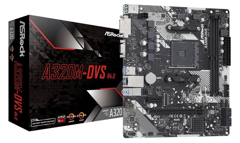 Cumpara  Plăci de bază - MB AM4 ASRock A320M-DVS R4.0  mATX..