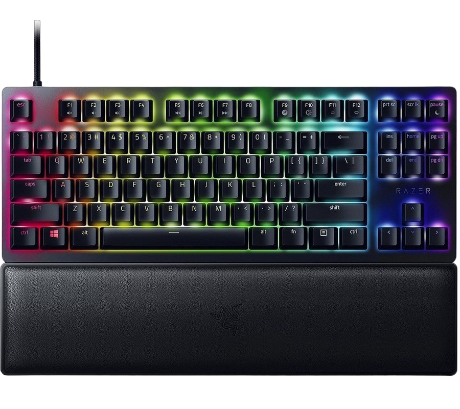 Gaming Keyboard Razer Huntsman V2, TLK, Mechanical, Optical Clicky SW, Aluminum top, Macro, Wrist Re