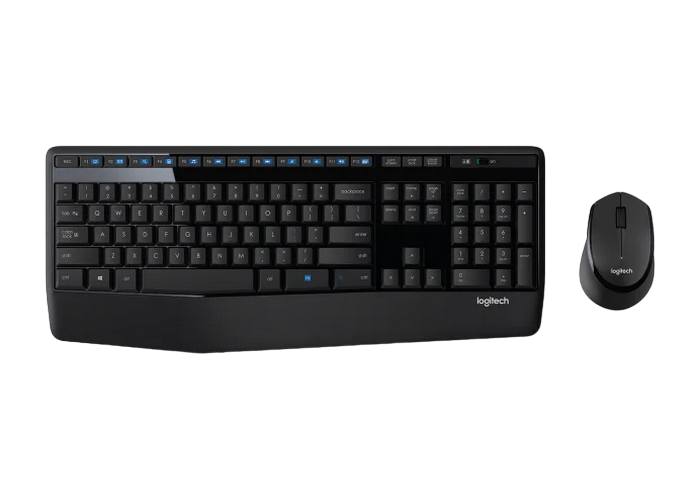 Wireless Keyboard & Mouse Logitech MK345, Media keys, Spill-resist, Palm rest, 1000dpi, 3 buttons, 2