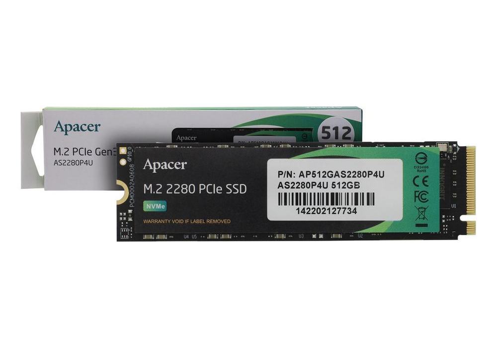 .M.2 NVMe SSD    512GB Apacer AS2280P4U [PCIe..