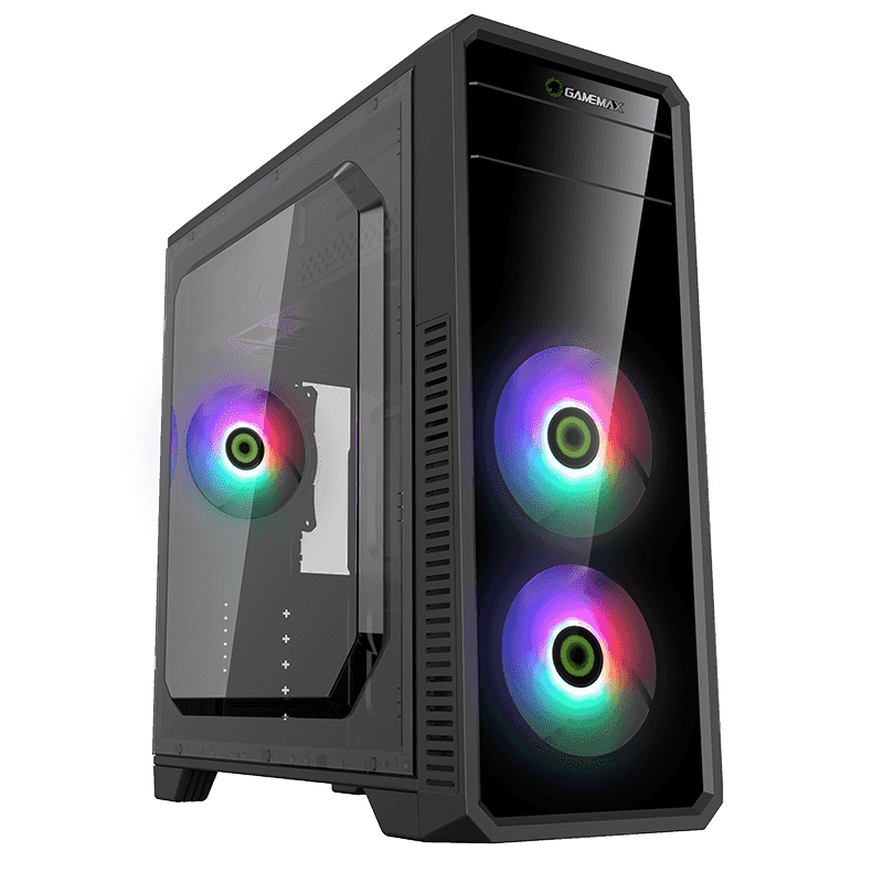 Cumpara  Carcase de calculator - Case ATX GAMEMAX G561-FRGB, w/o PSU, 3x120mm,..