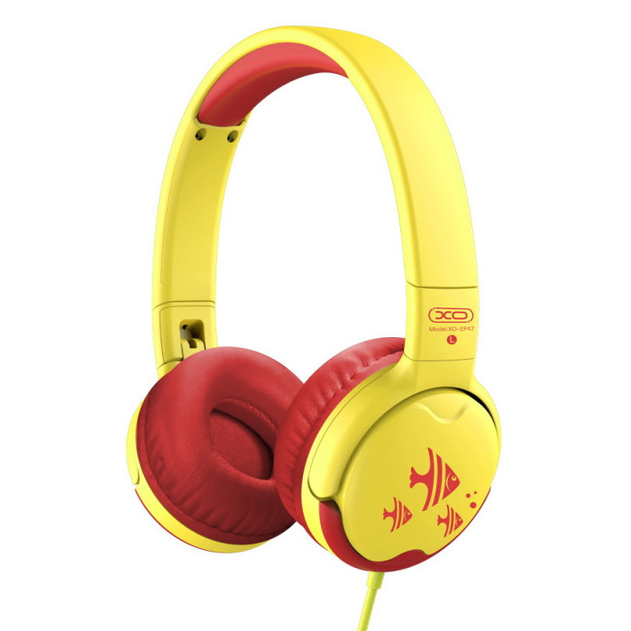 XO Headphones Kids, EP47 stereo, Red-Yellow..