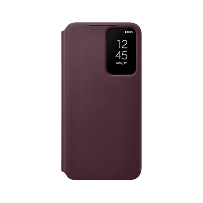 Original Sam. Smart Clear View Cover Galaxy S22, Burgundy