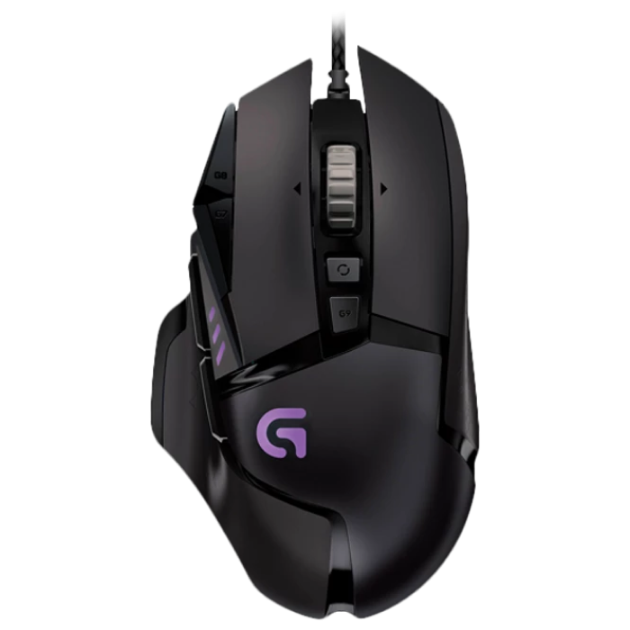 Gaming Mouse Logitech G502 Hero, 25,6k dpi, 11 buttons, 400IPS, 40G, 121g+18g, 10000Hz, Ergonomic, O