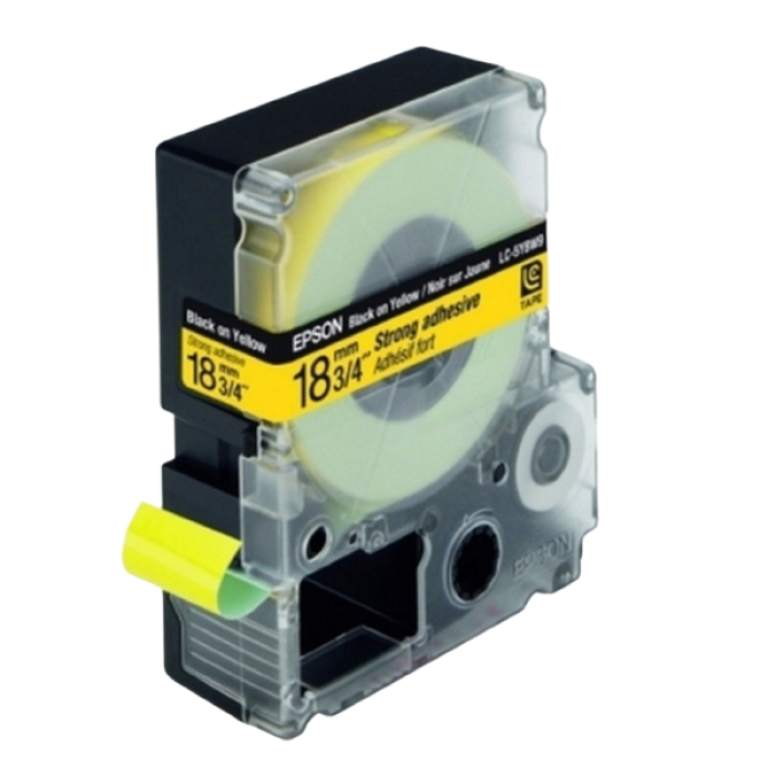 Cumpara  Cartușe de panglică pentru imprimarea autocolantelor - Tape Cartridge EPSON LK5YBW; 18mm/9m Strong A..
