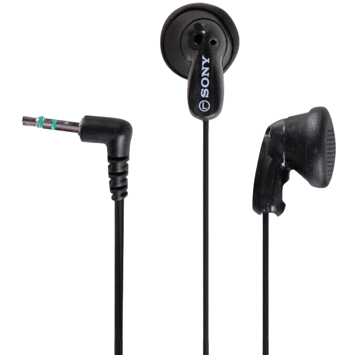 Earphones  SONY  MDR-E9LPB, 3pin 3.5mm jack L-shaped, Cable: 1.2m, Black