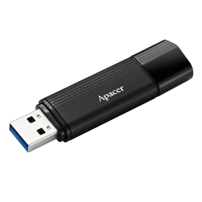 32GB USB3.1 Flash Drive Apacer "AH353", Black, Aluminum Body, Black Cap (AP32GAH353B-1)