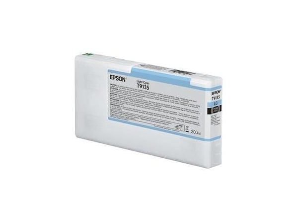 Картридж чернильный Epson T9135, 200мл, Светло-Голубой
