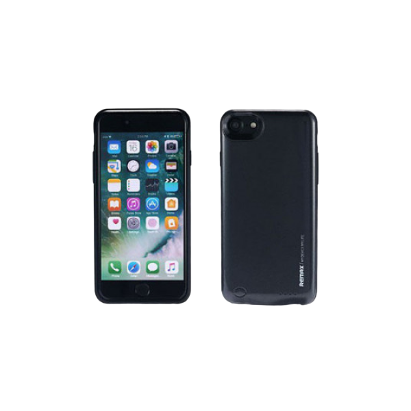 Remax iPhone SE 2020/8/7, Husa baterie, 2400 mAh, Black