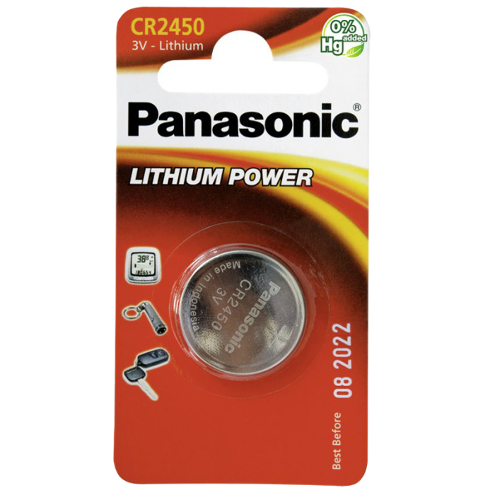 CR2450, Blister*1, Panasonic, CR-2450EL/1B