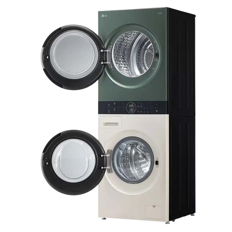 Mașină de spălat cu uscător LG WT1210EGF, 12kg, Verde | Bej