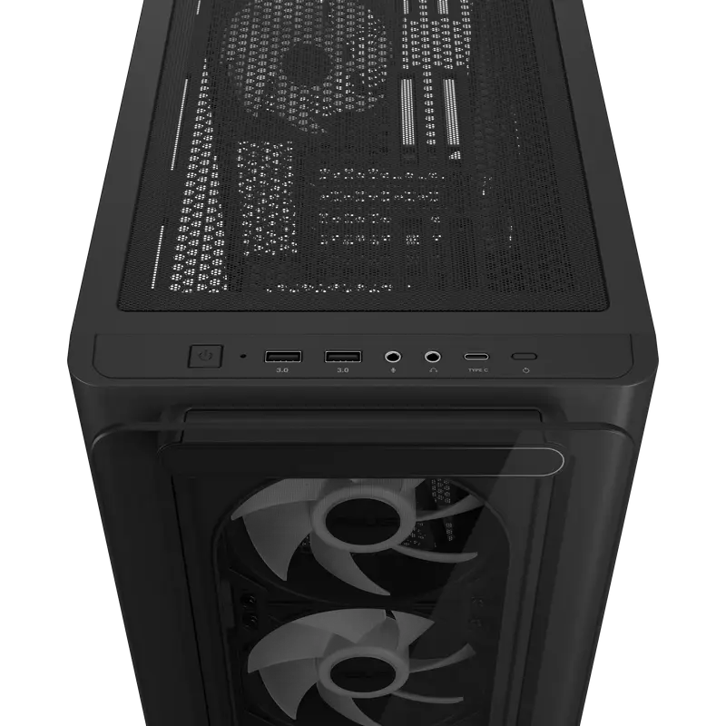 Carcasă PC ASUS A23 PLUS TG ARGB, Mini-Tower, Negru