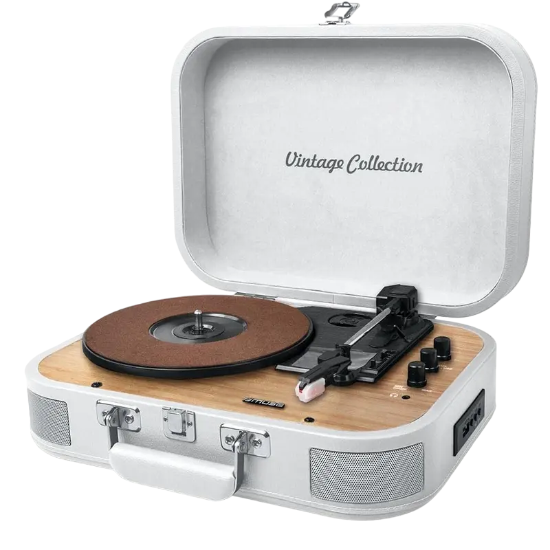 Placă turnantă de vinil MUSE MT-201 WW, Alb