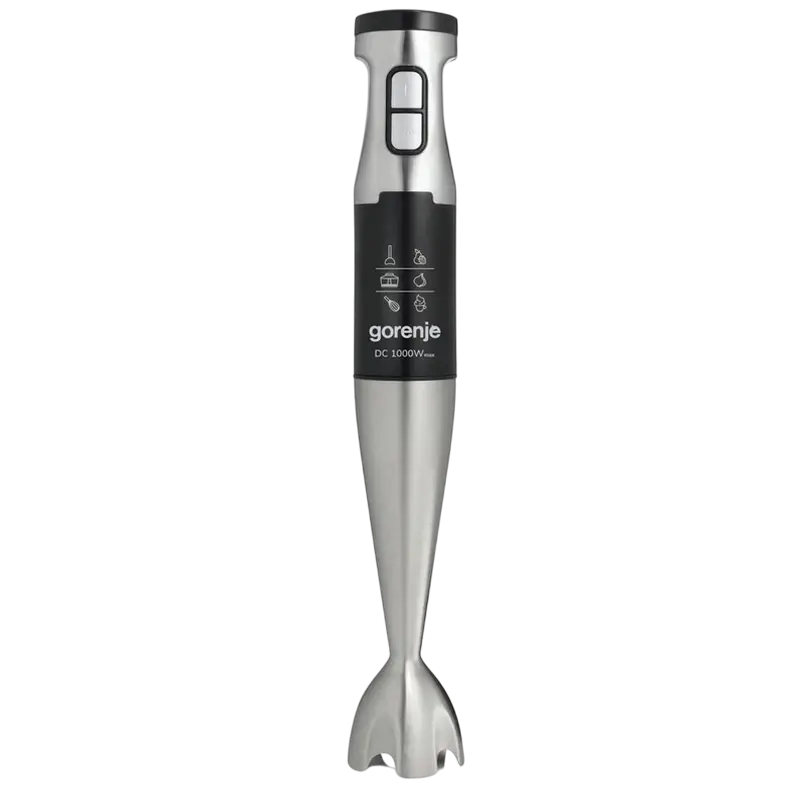 Blender de mână Gorenje HBX1000E, Oțel Inoxidabil | Negru