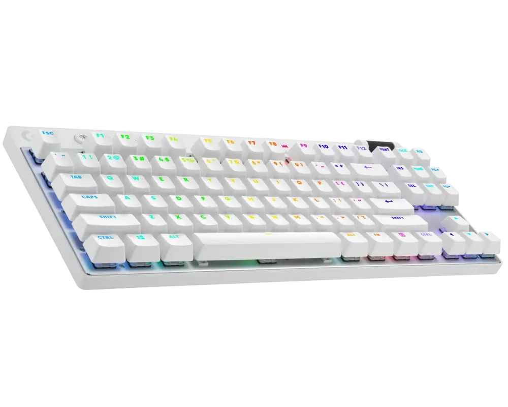 Tastatură Logitech G Pro X TKL, Cu fir / Fără fir, Alb